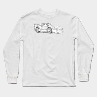 F40 Brick Wireframe Long Sleeve T-Shirt